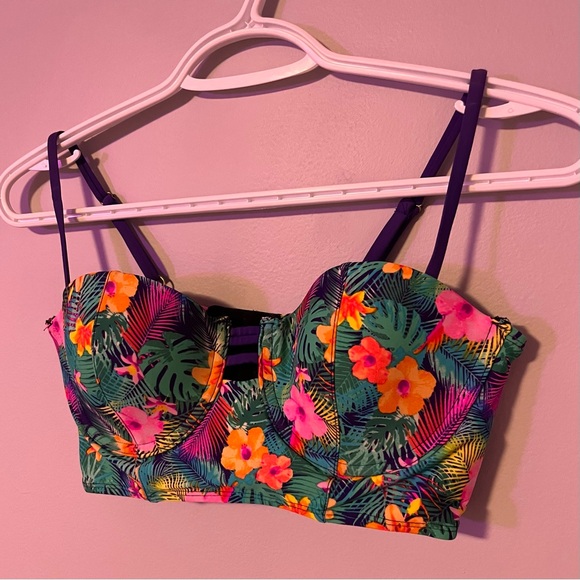 Floral print bathing suit top - Picture 2 of 4